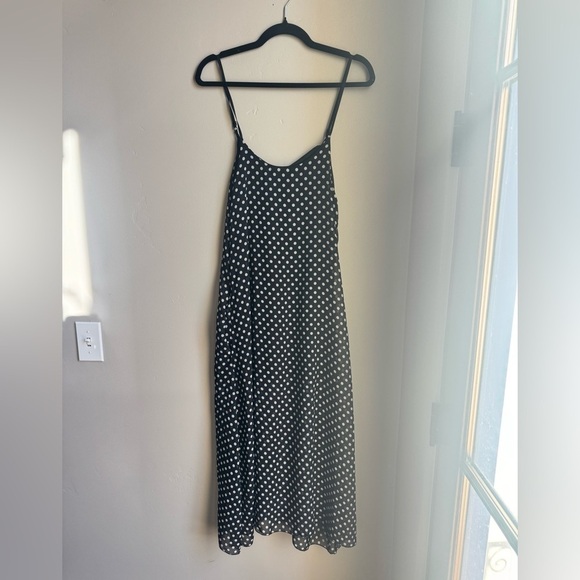 Dresses & Skirts - Polka Dot Midi Slip Dress Y2K Coquette Vintage Soft Girl Romantic Cottagecore M
